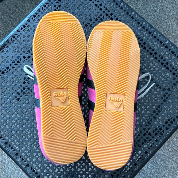 NWOB Gola Classics Women's Elan Sneakers Sz 9.5 Fuchsia Black Evergreen - Picture 9 of 10